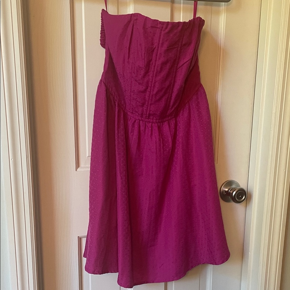 Vibrant Fuchsia Strapless Dress